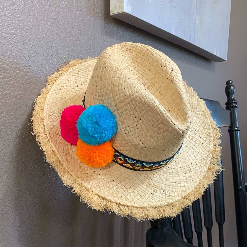 Anthropologie Shirleah Woven Pom Rancher